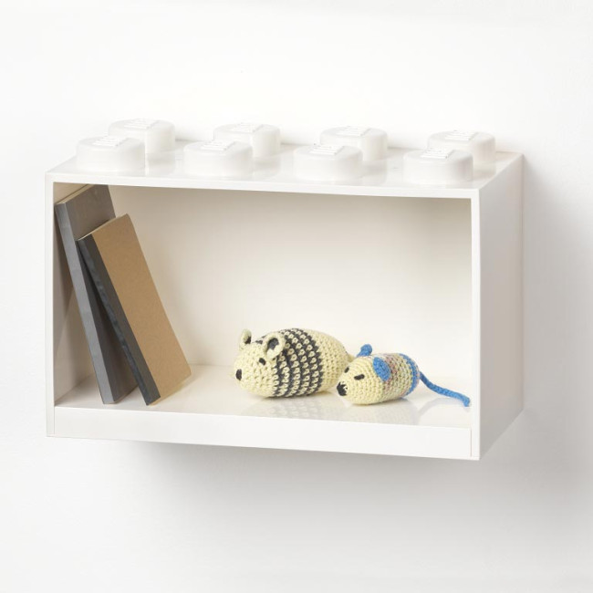 41151735 LEGO Brick Shelf 8 Knobs - White